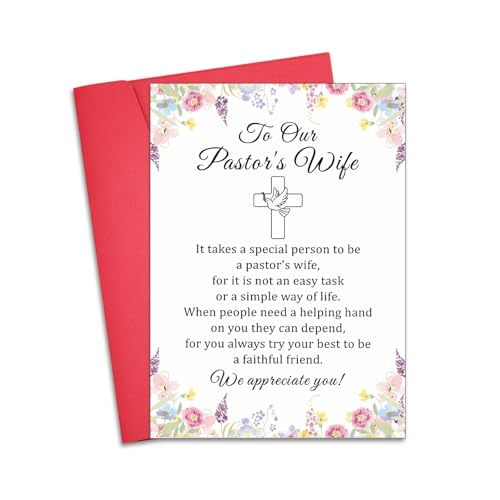Pastor Wife Appreciation Thank You Card Christian Gift