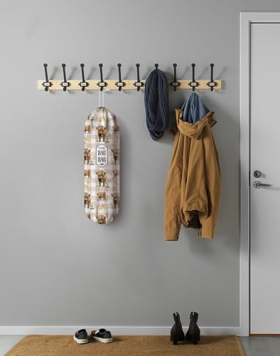 Highland Cow Plastic Bag Holder - Brown Canvas Grocery Bag Organizer