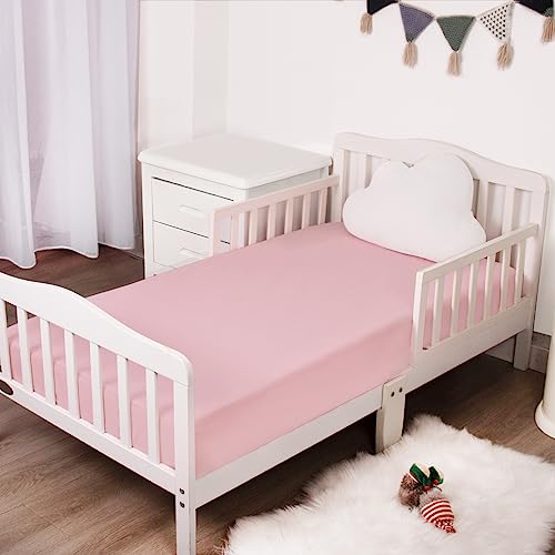 Magik & Kover Stretchy Fitted Crib Sheets for Baby - Pink, 2 Pack