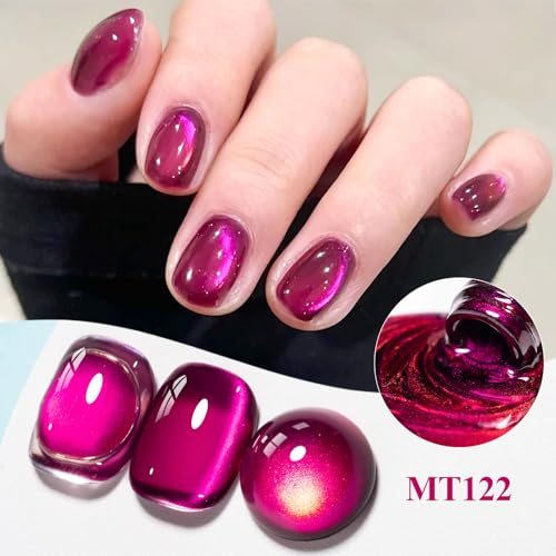 MTSSII Cat Eye Gel Nail Polish Sheer Pink Glass Jelly Magnetic Polish