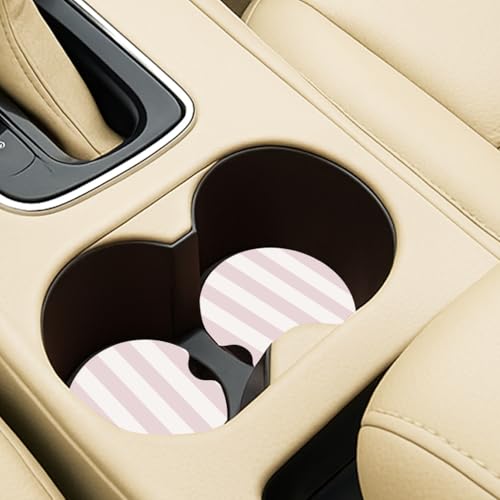 Ceramic Car Coasters Set - Cute Aesthetic Classic Pink Accessories
