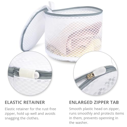 Mesh Bra Laundry Bags for Delicates, 6x7 Inch, 3-Pack Set