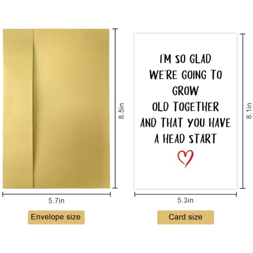 Funny Grow Old Birthday Card for Husband - Humorous Husband Birthday Card from Wife - Husband Birthday Variation