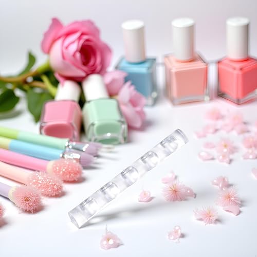 Acrylic Nail Art Brush Holder Transparent Stand for 5 Pens