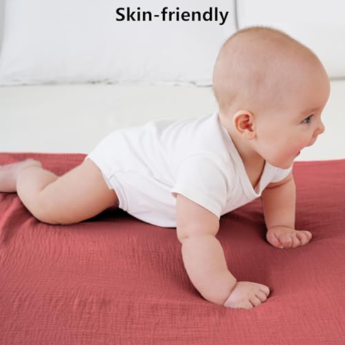 2-Pack Muslin Swaddle Blankets - 100% Cotton Breathable Wrap (Retro, 41x37")