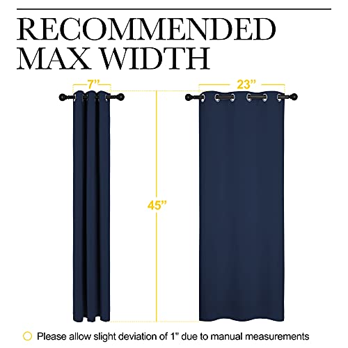 NICETOWN Navy Blackout Curtains - 29"W x 45"L Thermal Insulated Grommet Set