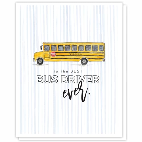 Bus Driver Appreciation Card with Envelope - Thank You Greeting