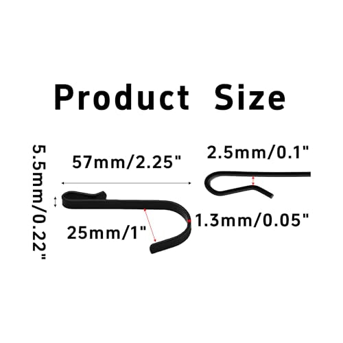 20-Pack Stainless Steel J-Shaped Hooks for Wire Shelving and Grid Racks