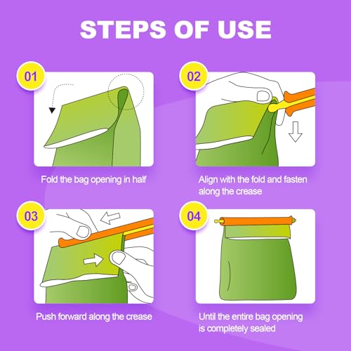 Reusable Food Sealing Clips - 16 Pcs Bag Sealer Sticks S01-Nordic Style