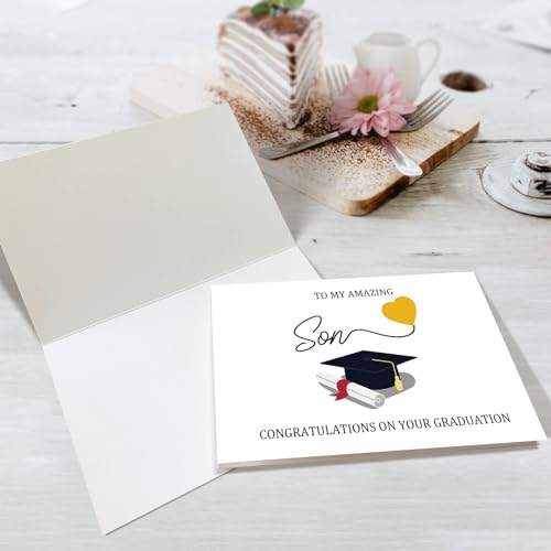 Obbyidk Graduation Card for Son - High-Quality, Blank Inside