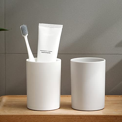 DeTii 10.5oz Bathroom Tumbler Cup - Reusable Unbreakable Toothbrush Holder