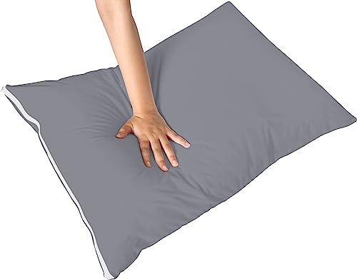 Queen Size Pillow Protectors Set of 4 - Gray Zippered Covers
