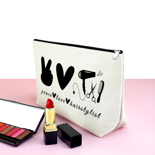 Hairstylist Makeup Bag Cotton Linen Cosmetic Pouch Gift