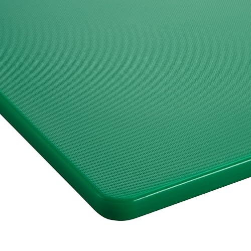 Winco 15" x 20" x 1/2" Green Heavy-Duty Plastic Cutting Board - Set of 6