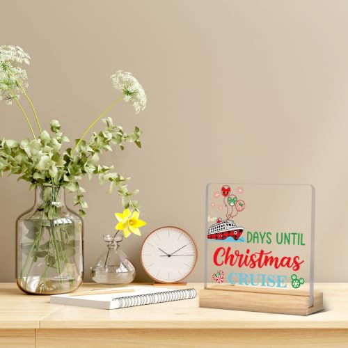 Christmas Cruise Countdown Calendar Sign - Acrylic Holiday Decor - Variation of Christmas2