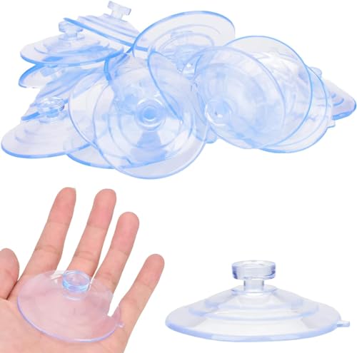 AccEncyc 65mm Mushroom Head Suction Cups - Heavy Duty PVC Sucker Pads (12 Pcs)