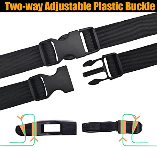 1-Inch Quick-Release Plastic Buckles - Heavy-Duty Side Release (2 Set)