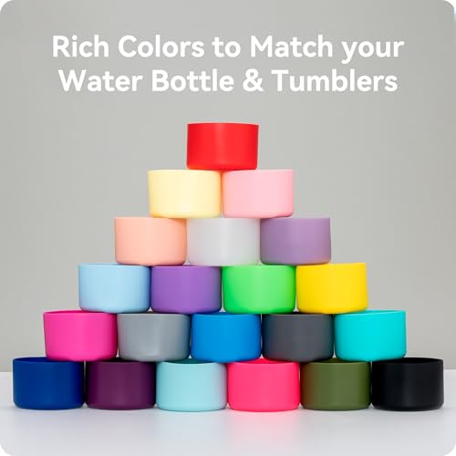 2 Pack Silicone Boot | Compatible with Hydro Flask, Owala, Yeti, Stanley & More | Fits 2.75-2.85" Bottom Bottles/Tumblers (12-40oz) | Anti-Slip | BPA-Free | Scratch & Noise Resistant