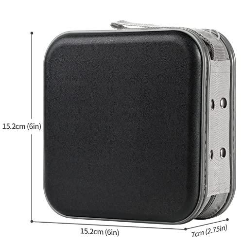 UENTIP 48 Capacity CD DVD Storage Case - Portable Disc Holder (Black)