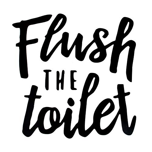 Funny Toilet Seat Sticker Decals - 2 Pack Waterproof Bathroom Reminder