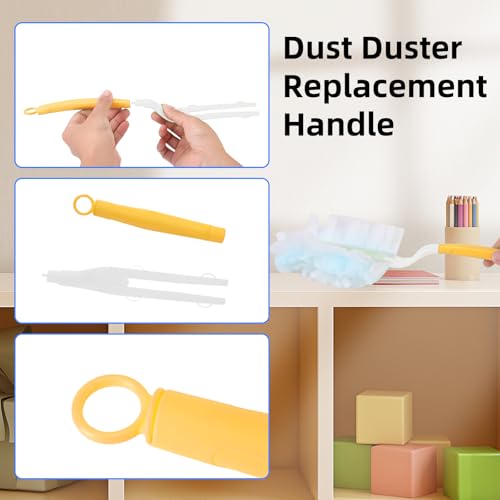 Engorgio Yellow Extendable Duster Handle Compatible with Swiffer, 1 Pack