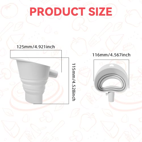 KitchenAid Flour Funnel - Silicone Baking Accessory for Tilt Head Mixers