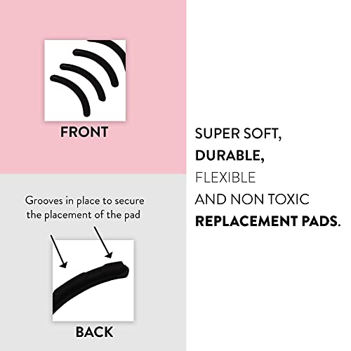 Petunia Skincare Black Eyelash Curler Refills - 24-Pack Universal Replacement Pads