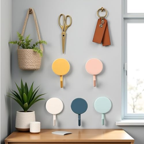 5-Piece Self-Adhesive Wall Hooks Cute Decorative Towel and Key Holders