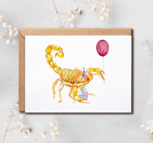 Scorpio Zodiac Birthday Greeting Card - Funny Star Sign Card (5x7)