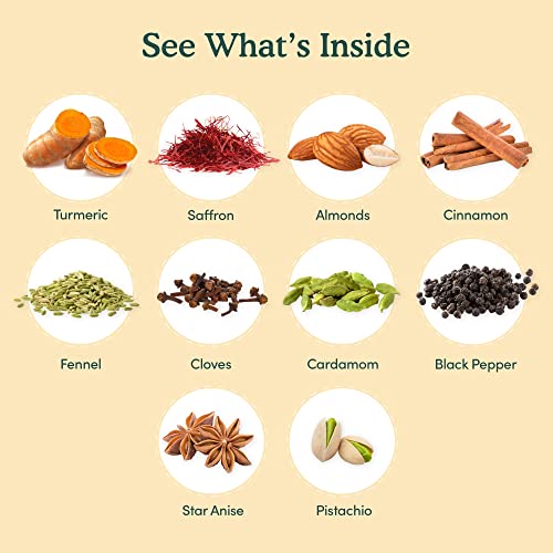 VAHDAM Turmeric Saffron Herbal Tea Loose Leaf - 100g Blend