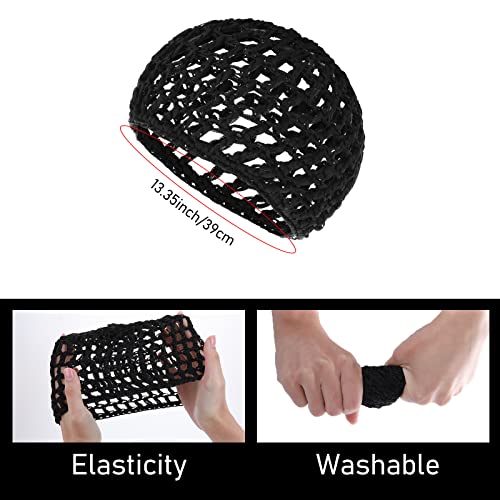 WLLHYF Thick Long Hair Wig Cap Adjustable Mesh Weaving Net for Crochet