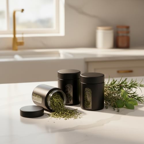4oz Smell Proof Glass Container with UV Protection & View Window