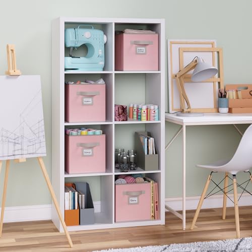 ClosetMaid Fabric Storage Bin with Handle - Collapsible Pink, 11" H