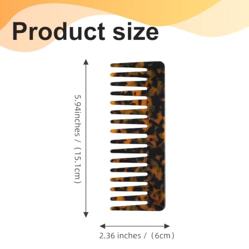 Wide Tooth Detangling Comb Tortoise Shell Anti-Static Hair Comb