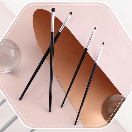 Ptwola Mini Eye Makeup Brush Set - Soft Horsehair Eyeshadow Brushes