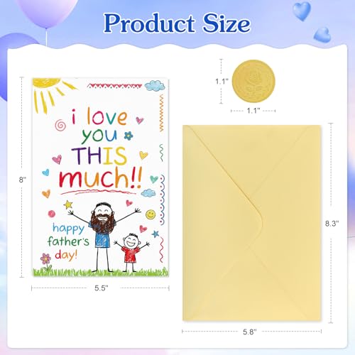 Interactive Father's Day Card from Kids - I Love My Dad This Much