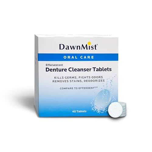 Dukal DawnMist Antibacterial Denture Cleaning Tablets 40 Count
