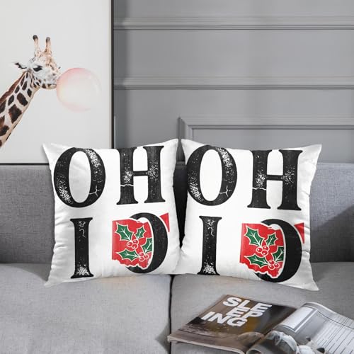 Emvency Ohio Buckeye Vintage Throw Pillow Covers, Set of 2, 18x18