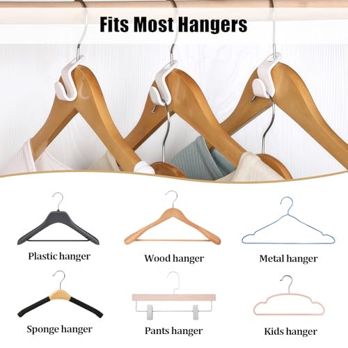 50 Pcs Hanger Connector Hooks - Space-Saving Clothes Organizer