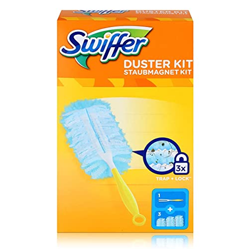 Swiffer Dust Magnet Starter Kit with 1 Handle and 3 Refill Pads