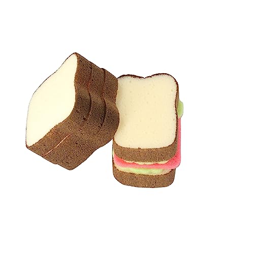 Leadigol Toast-Shaped Kitchen Sponges - Scratch-Free Dishwashing & Cleaning, Pack of 3