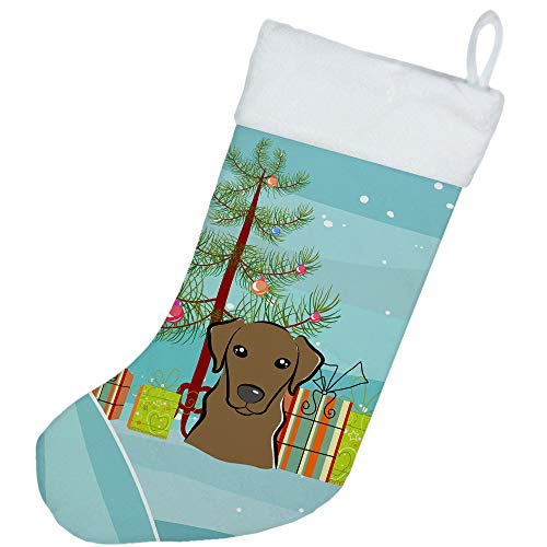 Christmas Stocking with Labrador Chocolate Retriever - Holiday Decor