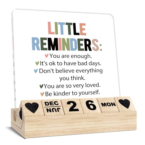 You Are Enough Desk Calendar - Inspirational Acrylic Plaque