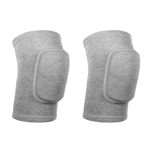 1 Pair Elbow Pads with Thicken Sponge Pad, Grey Breathable Protective Volleyball Elbow Pads Fitness Arm Knee Protector Volleyball Sponge Support for Kids Men Women Elderly