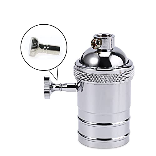 Silver Metal Replacement Light Lamp Switch Knobs - 2-Pack