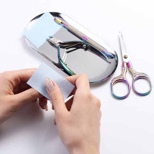 FSpronail Stainless Steel Nail Art Storage Tray & Jewelry Organizer