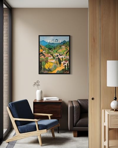Pakistan Countryside Wall Art Print - A3 Rural Landscape Decor