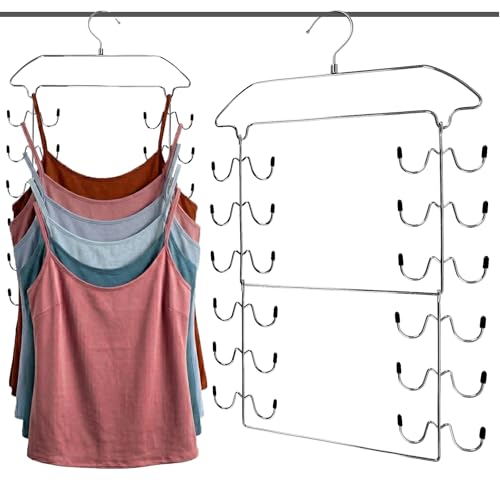 Tunmiok 24-Hook Tank Top & Bra Hanger - Space Saving Closet Organizer (1 Pack)