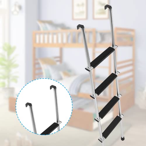 Bivethoi 2pcs Heavy-Duty Bunk Bed Ladder Hook Brackets, 1-Inch Black Iron