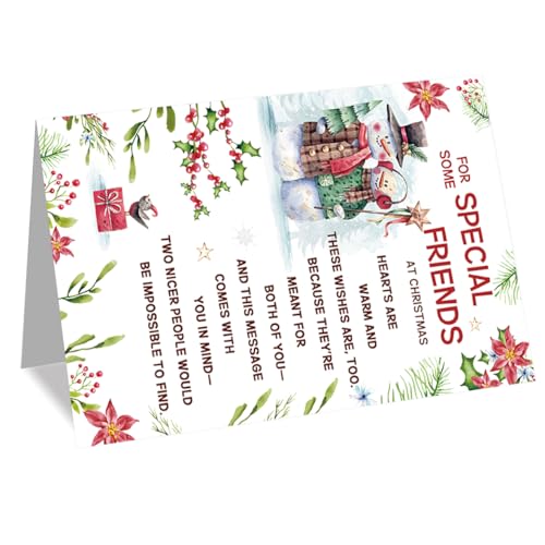 Funny Best Friend Christmas Card HZ-211 - Holiday Greeting Card with Snowmen